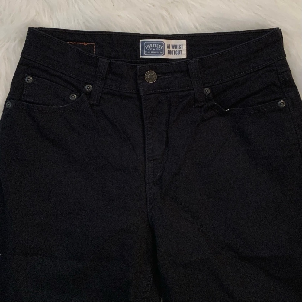 Levi’s Signature At Waist Bootcut Black Women's Jeans - Picture 4 of 11